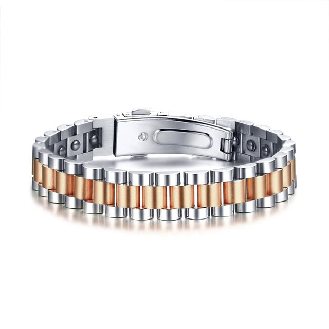Watch Brands Health Care Hematite Energy Power Male Casual Jewelry Hombre Stainless Steel Men Bracelet