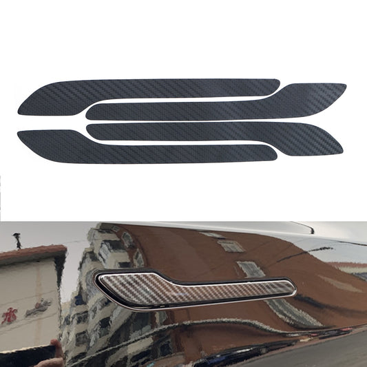 LEEPEE 4 Pieces/Set Car Door Handle Sticker Anti-scratch Door Handle Wrap Decorative Protector Decals For Tesla Model 3