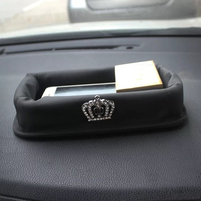 Crown Series Inerior Accessories for Girls Leather Car Steering Wheel Covers Sun Visor Tiessue Box Pillows Seatbelt Shifter Sets