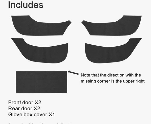 LUCKEASY for Tesla Model 3 2018-2019 Invisible Car door Anti Kick Pad  Protection Side Edge Film Protector Stickers