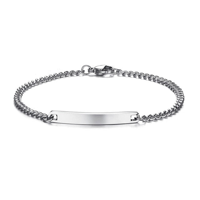 Vnox Adjustable Length Kids Babi ID Bracelets Anti Allergy Stainless Steel Girl Boy Children Anti Lost Jewelry Custom Name Phone