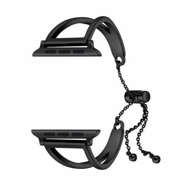 Women Fashion Jewelry Pendant Watch Band for Apple Watch 38 40mm 42 44mm Stainless Steel Strap for iWatch Band Series 5 4 3 2 1