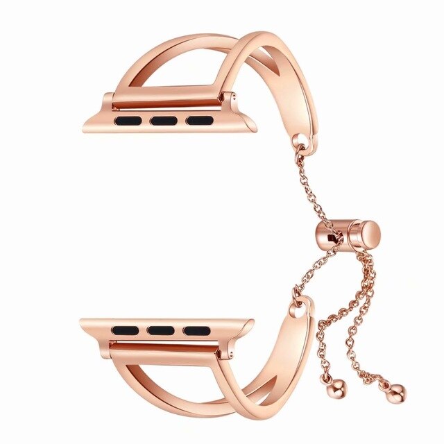 Women Fashion Jewelry Pendant Watch Band for Apple Watch 38 40mm 42 44mm Stainless Steel Strap for iWatch Band Series 5 4 3 2 1
