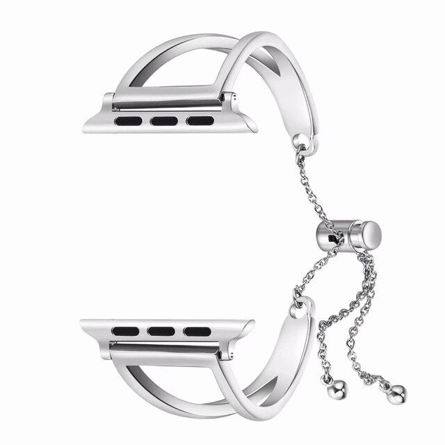 Women Fashion Jewelry Pendant Watch Band for Apple Watch 38 40mm 42 44mm Stainless Steel Strap for iWatch Band Series 5 4 3 2 1