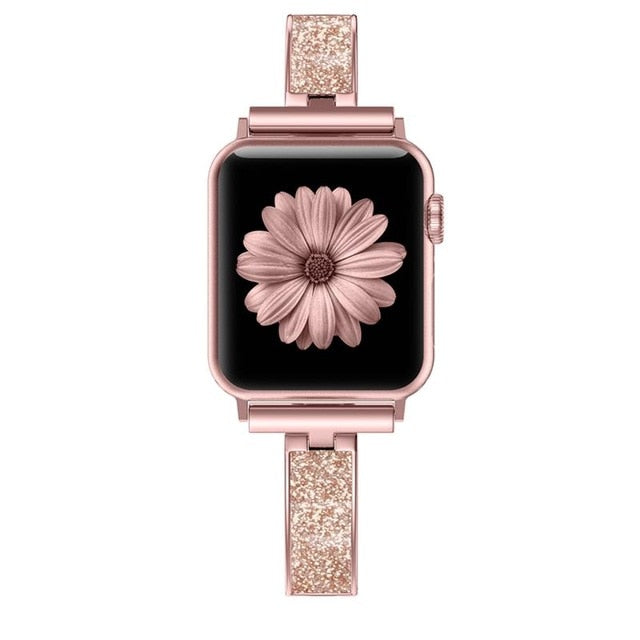 For Apple Watch Band 40mm 44mm Series 5 Slim Replacement Wristband Jewelry Women For iWatch Series 4 3 2 1 38mm 42mm