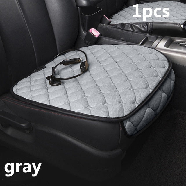 12V Heated Car Seat Cover Cushion Winter Plush Heater Warmer Control Temperature Electric Heating Seat Pad