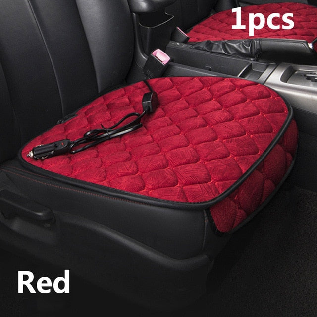 12V Heated Car Seat Cover Cushion Winter Plush Heater Warmer Control Temperature Electric Heating Seat Pad