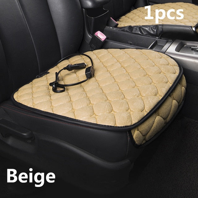 12V Heated Car Seat Cover Cushion Winter Plush Heater Warmer Control Temperature Electric Heating Seat Pad