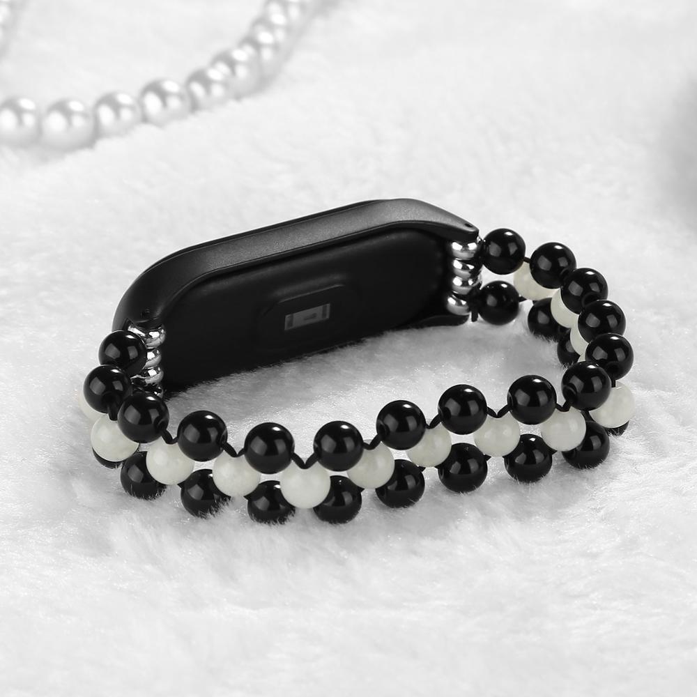 Womans Wrist Bracelet For Xiaomi Miband 4 3 Strap Agate Crystal Jewelry Style montre femme Wriststrap Correas De Reloj Miband 4