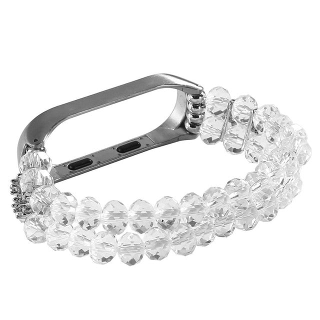Womans Wrist Bracelet For Xiaomi Miband 4 3 Strap Agate Crystal Jewelry Style montre femme Wriststrap Correas De Reloj Miband 4