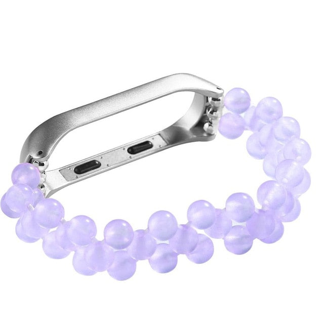 Womans Wrist Bracelet For Xiaomi Miband 4 3 Strap Agate Crystal Jewelry Style montre femme Wriststrap Correas De Reloj Miband 4