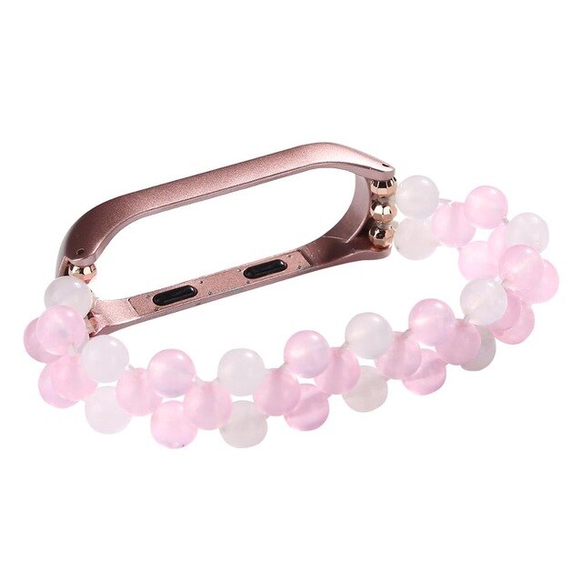 Womans Wrist Bracelet For Xiaomi Miband 4 3 Strap Agate Crystal Jewelry Style montre femme Wriststrap Correas De Reloj Miband 4