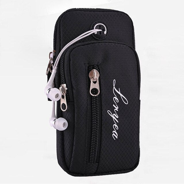 Sport Arm Bag Sports Cell Phone Case Running Jogging Pouch Wallet With Arm Band Charging Earphone Hole