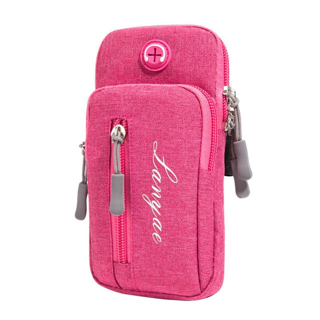 Sport Arm Bag Sports Cell Phone Case Running Jogging Pouch Wallet With Arm Band Charging Earphone Hole