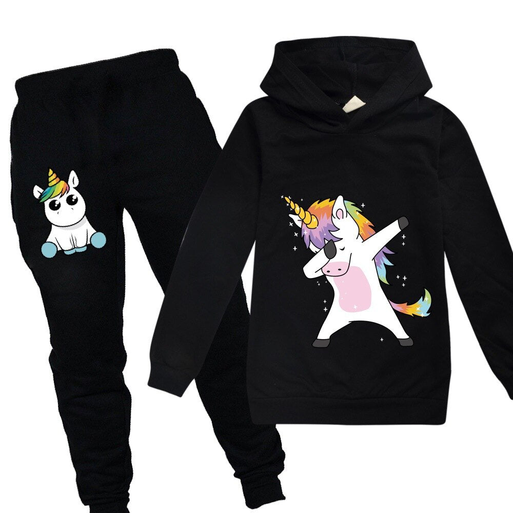 Unicorn Hoodies Kids Sweatshirts Fashion Kids Hooded T Shirt Baby Toddler Girls Coat Kids Clothes Boys Casual Tees Sportswear