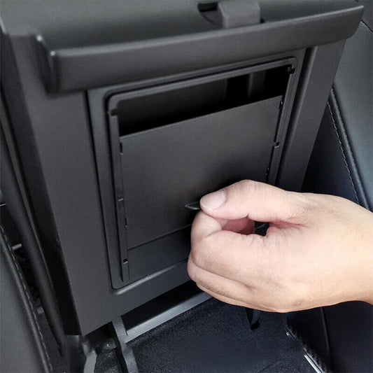 Car Accessories For Tesla Model 3 Auto Armrest Box Storage Organizer Containers Transparent Hidden Holder Box 2017 2018 2019
