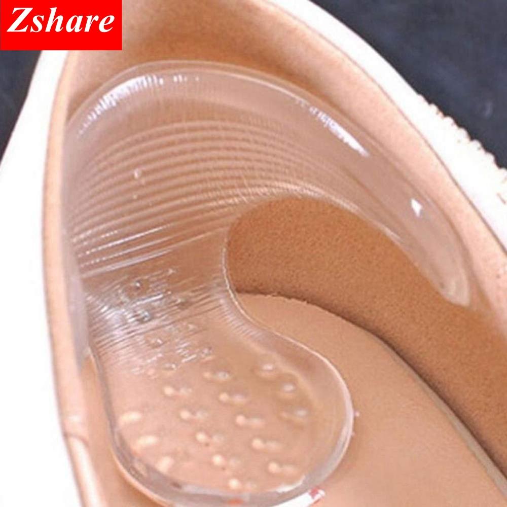 1 Pair Silicone Soft Insert Heel Liner Grips T-type Thread High Heel Comfort Pads Feet Care Accessories