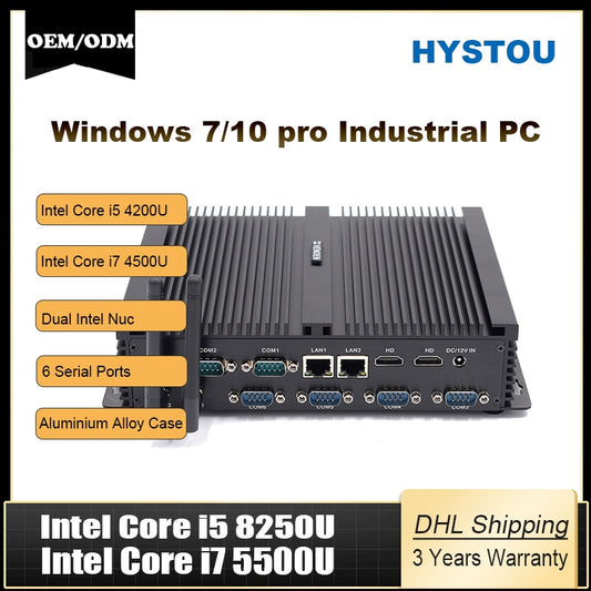 Intel Core i5 8250u Quad Core minipc dual nuc i7 5500U Windows 10 Linux Industrial Computer COM HDMI VGA j1900 Thin Client