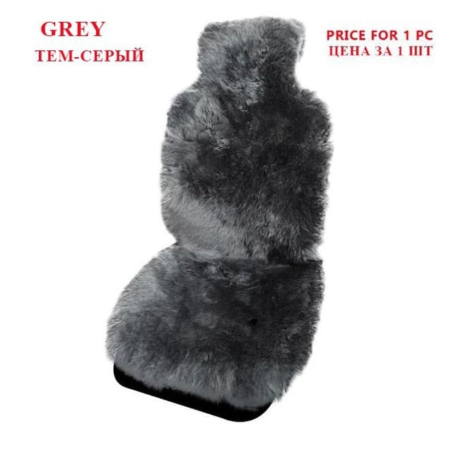 AUTOROWN Luxury Universal Car Seat Covers 100% Australian Sheepskin Autumn Winter Warm Fur Seat Cover Auto Interior Accessories
