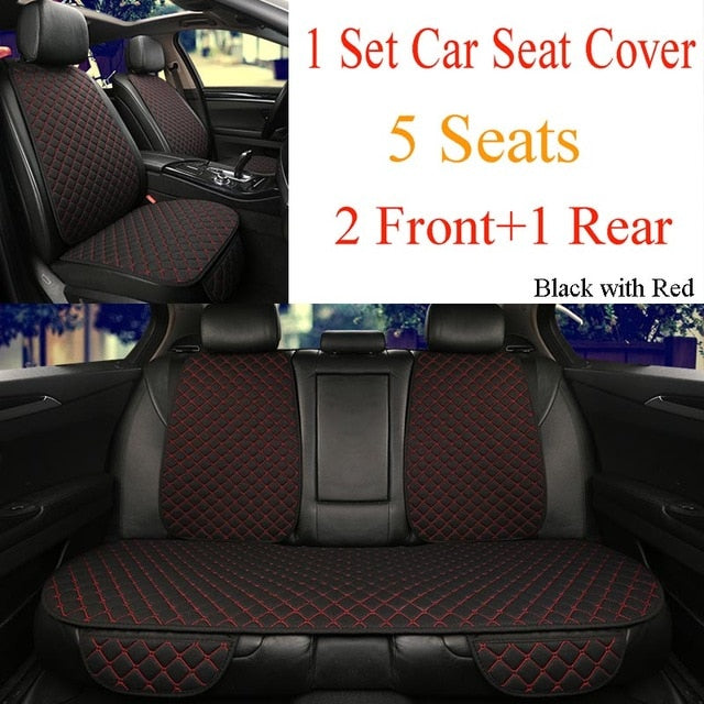 5 Seats Car Seat Covers Set Universal Fit Most Cars Seat Protector with Backrest Automobile Line Cushion Pad Mat for Auto Truck