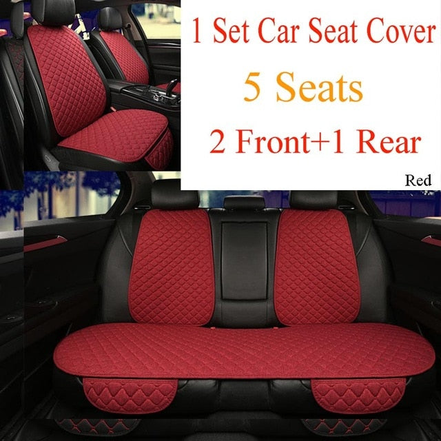 5 Seats Car Seat Covers Set Universal Fit Most Cars Seat Protector with Backrest Automobile Line Cushion Pad Mat for Auto Truck