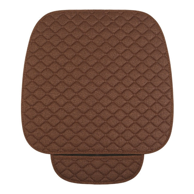 Linen Flax Car Seat Cover Protector Front Seat Back Cushion Pad Mat Auto Front Automotive interior Styling Truck SUV or Van