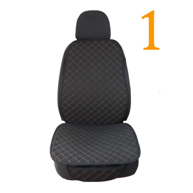 Linen Flax Car Seat Cover Protector Front Seat Back Cushion Pad Mat Auto Front Automotive interior Styling Truck SUV or Van