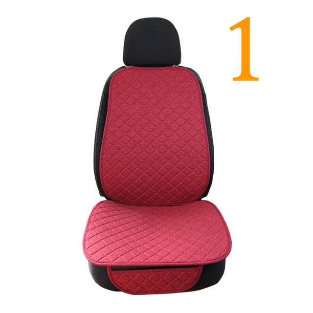 Linen Flax Car Seat Cover Protector Front Seat Back Cushion Pad Mat Auto Front Automotive interior Styling Truck SUV or Van