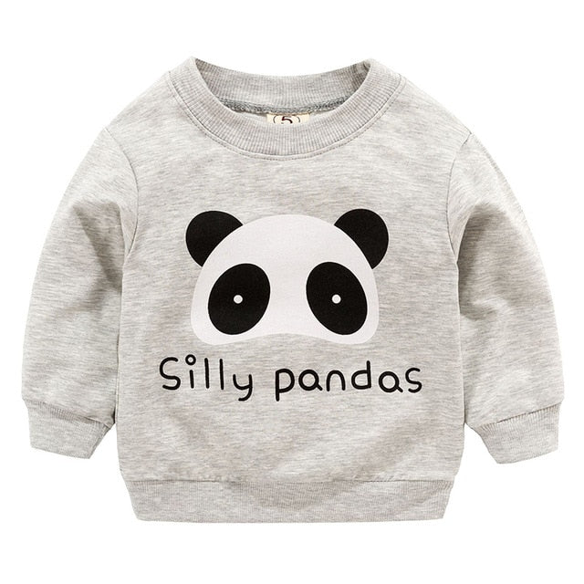 New Baby Boys Girls Sweatshirts Autumn Spring Cartoon Cotton Hoodies Tops Children Kids Long Sleeve T Shirts Blouse Clothes