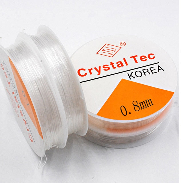 NEW1 Roll 0.4-1.0MM Transparent Stretchy Elastic Rope String Line Cord Beading Beads DIY for Jewelry Making Bracelet&Necklace