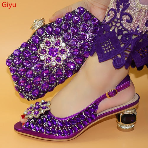 doershow good price Italian Shoes and Bag Set African Wedding Shoe and Bag set Italy Shoe and Handbag Summer Set Women!HLO1-28