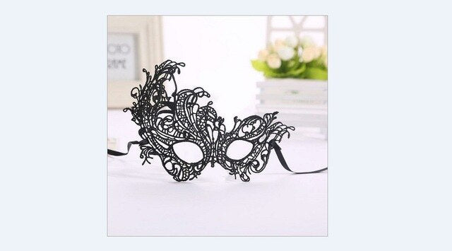 1PCS Hot Sales Sexy Lady Black Lace Mask Cutout Eye Mask For Masquerade Party Fancy Dress Costume Halloween Party Fancy