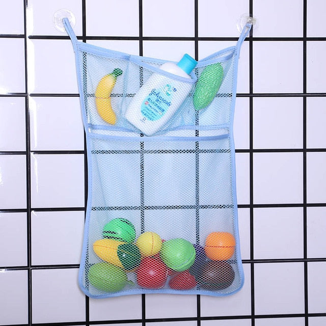 Baby Toy Mesh Bag Bath Bathtub Doll Organizer Suction Bathroom Bath Toy Stuff Net Baby Kids Bath Bathtub Toy Bath Game Bag Kids