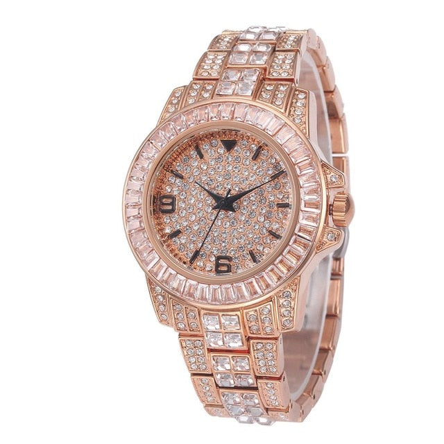 Hip Hop Micro Paved AAA Cubic Zirconia Bling Iced Out Men Gold Bracelet Watch Band Link Chain Bracelets Bangles for Men Jewelry