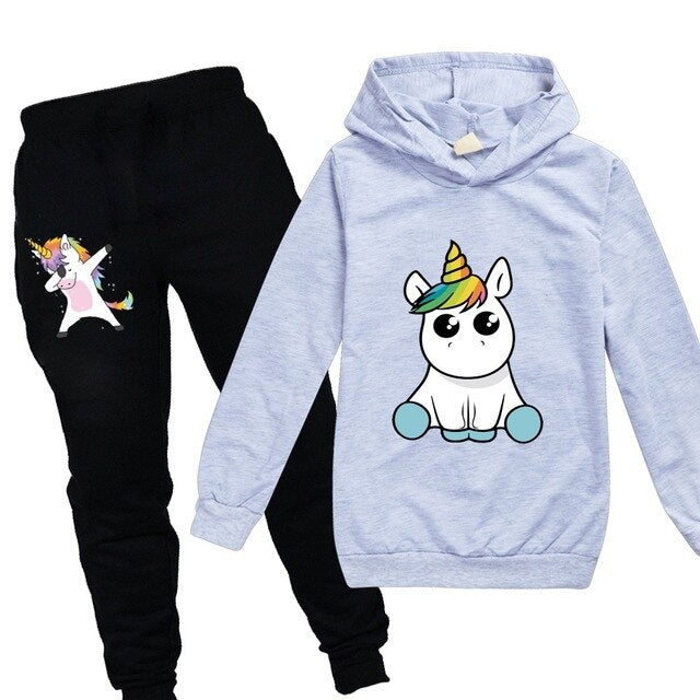 Unicorn Hoodies Kids Sweatshirts Fashion Kids Hooded T Shirt Baby Toddler Girls Coat Kids Clothes Boys Casual Tees Sportswear