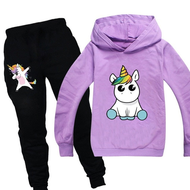 Unicorn Hoodies Kids Sweatshirts Fashion Kids Hooded T Shirt Baby Toddler Girls Coat Kids Clothes Boys Casual Tees Sportswear