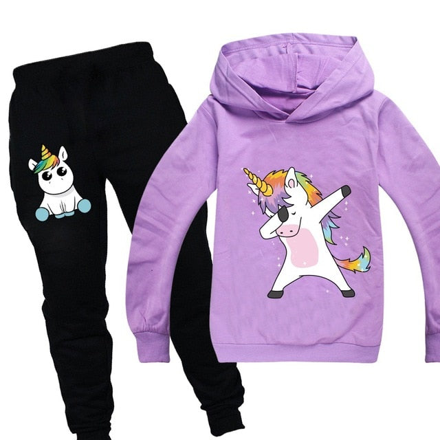 Unicorn Hoodies Kids Sweatshirts Fashion Kids Hooded T Shirt Baby Toddler Girls Coat Kids Clothes Boys Casual Tees Sportswear
