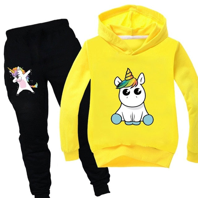 Unicorn Hoodies Kids Sweatshirts Fashion Kids Hooded T Shirt Baby Toddler Girls Coat Kids Clothes Boys Casual Tees Sportswear