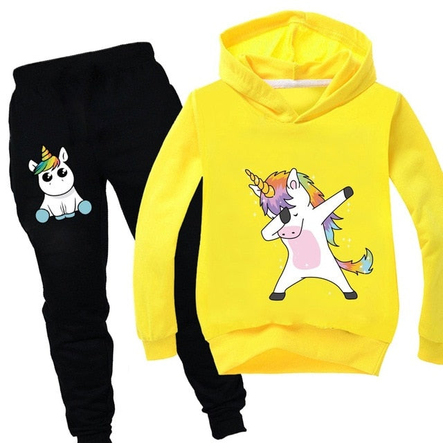 Unicorn Hoodies Kids Sweatshirts Fashion Kids Hooded T Shirt Baby Toddler Girls Coat Kids Clothes Boys Casual Tees Sportswear