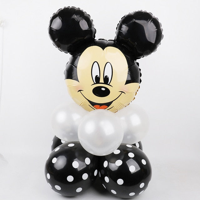 Mickey minnie foil balloons 1st birthday party decorations kids ballon number 1 globos dot latex Children's toy baby shower girl