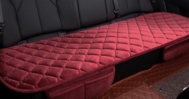 Car Seat Coves Protector Mat Auto Rear Seat Cushion Fit Most Vehicles Non-slip Keep Warm Winter Plush Velvet Back Seat Pad
