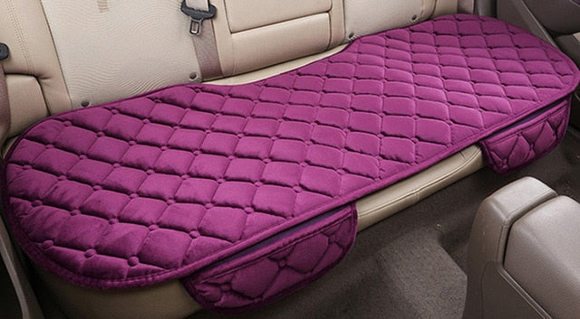 Car Seat Coves Protector Mat Auto Rear Seat Cushion Fit Most Vehicles Non-slip Keep Warm Winter Plush Velvet Back Seat Pad