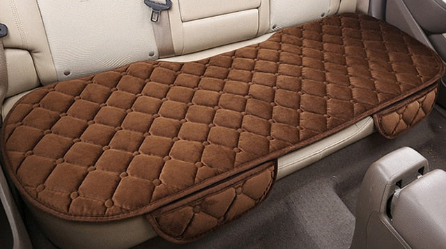 Car Seat Coves Protector Mat Auto Rear Seat Cushion Fit Most Vehicles Non-slip Keep Warm Winter Plush Velvet Back Seat Pad