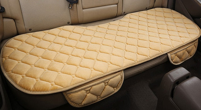 Car Seat Coves Protector Mat Auto Rear Seat Cushion Fit Most Vehicles Non-slip Keep Warm Winter Plush Velvet Back Seat Pad