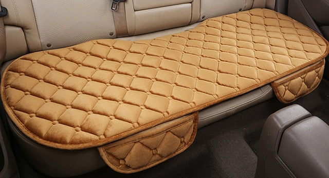 Car Seat Coves Protector Mat Auto Rear Seat Cushion Fit Most Vehicles Non-slip Keep Warm Winter Plush Velvet Back Seat Pad
