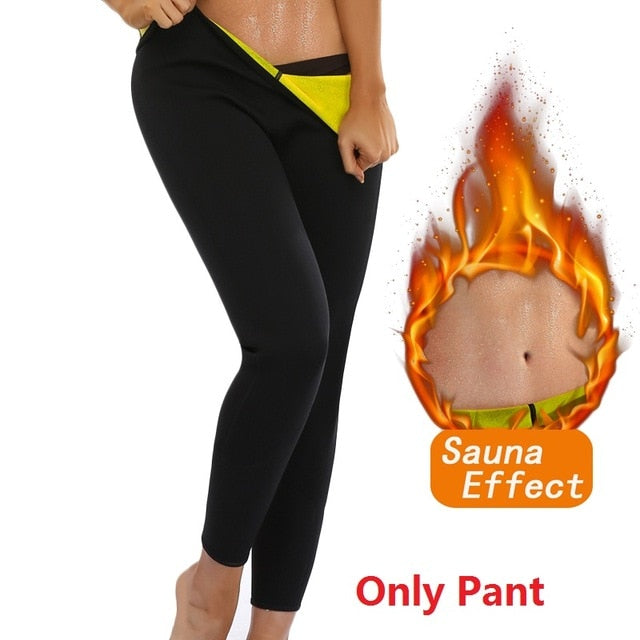 SEXYWG Sports Set Long Sleeve Shirt + Legging Neoprene Sauna Suit Body Shaper Women Yoga Pant Waist Trainer Shapewear Tracksuits