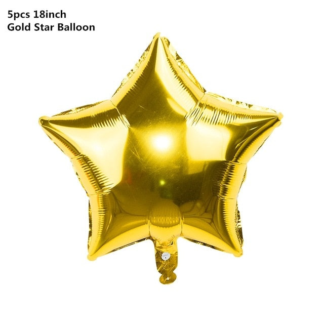 Black Gold Happy Birthday Banner Balloons Helium Number Foil Balloon for Baby Boy Kids Adult 18 30 Birthday Party Decorations