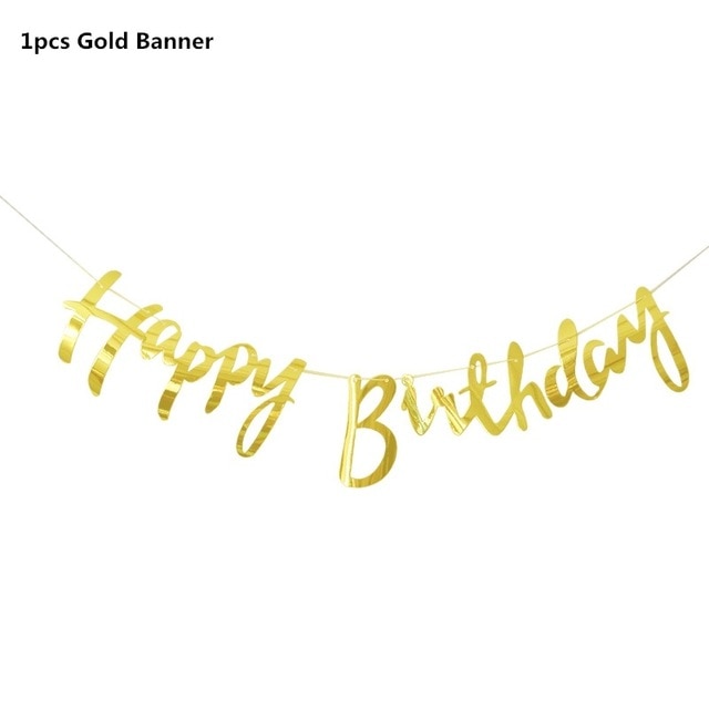 Black Gold Happy Birthday Banner Balloons Helium Number Foil Balloon for Baby Boy Kids Adult 18 30 Birthday Party Decorations