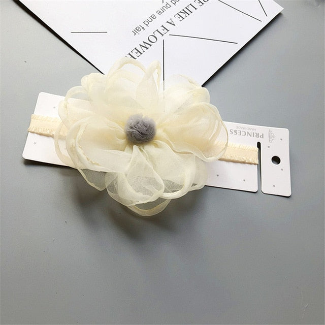 BalleenShiny Baby Girls Bowknot Crown Headband Lace Elastic Princess Hair Band Fashion New Style Children Kids Hair Accessories
