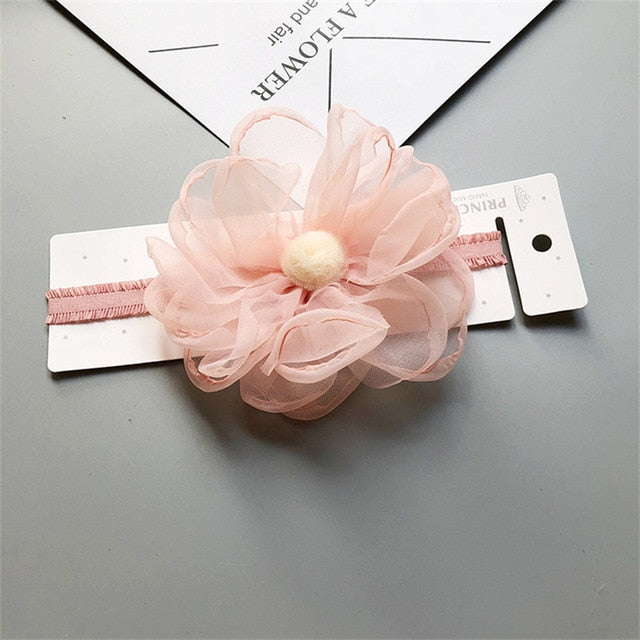 BalleenShiny Baby Girls Bowknot Crown Headband Lace Elastic Princess Hair Band Fashion New Style Children Kids Hair Accessories